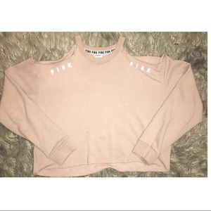 VICTORIAS SECRET PINK CUTOUT SWEATER SIZE M